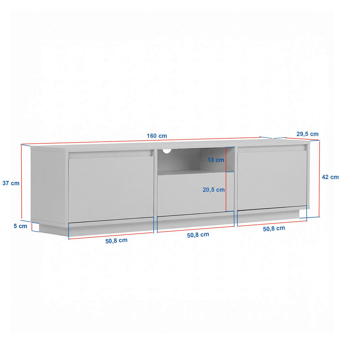 TV-ELEMENT - Anthrazit/Pinienfarben, Modern, Holzwerkstoff (160/42/30cm) - MID.YOU