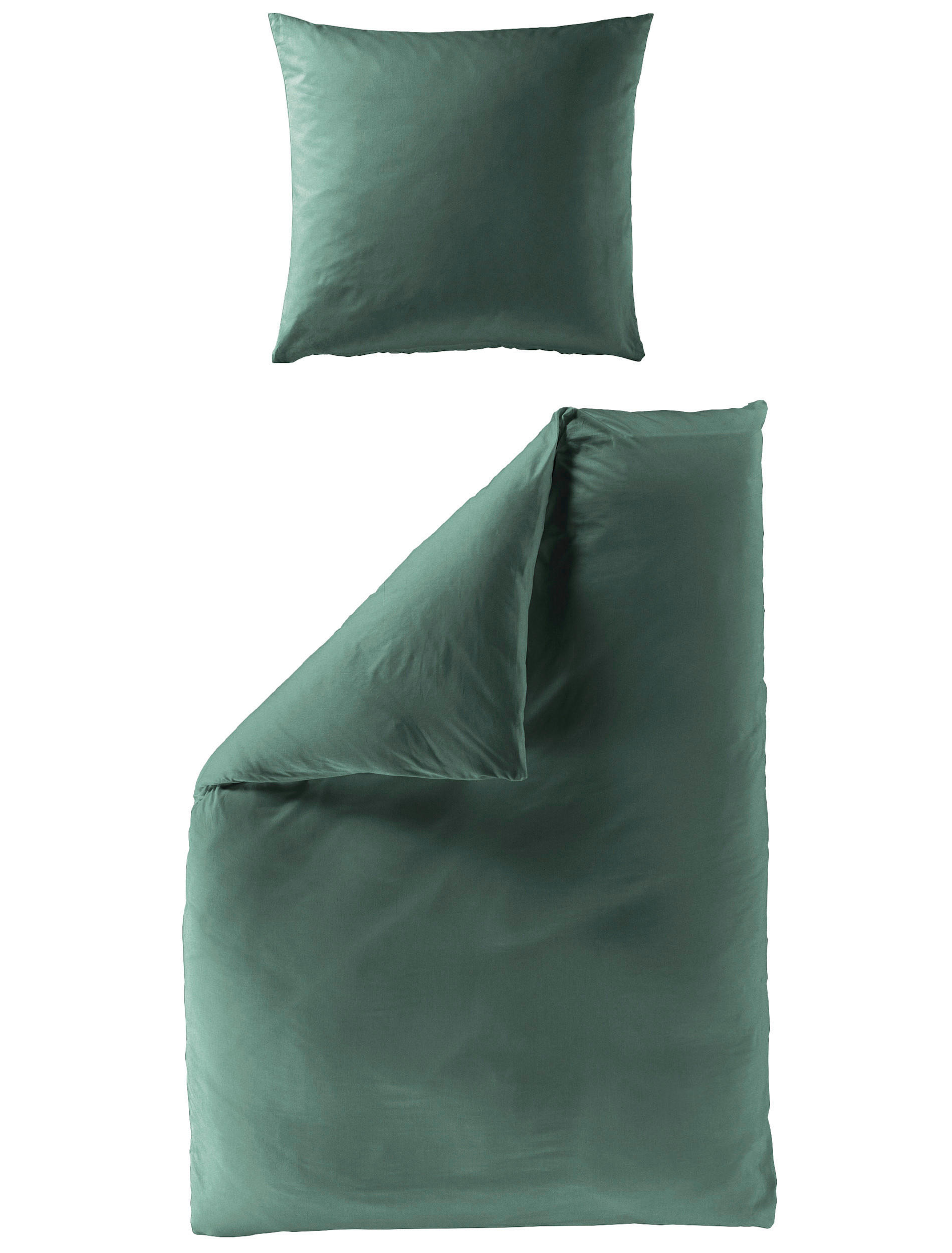 BETTWÄSCHE Biber 155/220 cm  - Grün, Basics, Textil (155/220cm) - Bierbaum