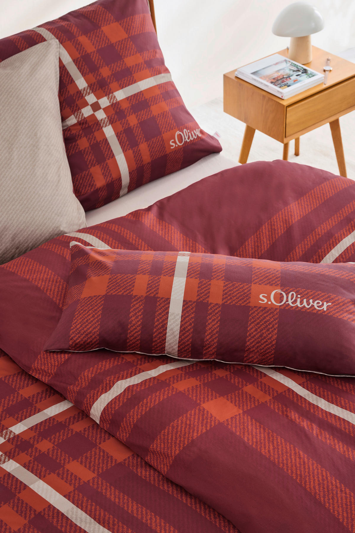 WENDEBETTWÄSCHE Flanell 140/200 cm  - Bordeaux, Basics, Textil (140/200cm) - S. Oliver
