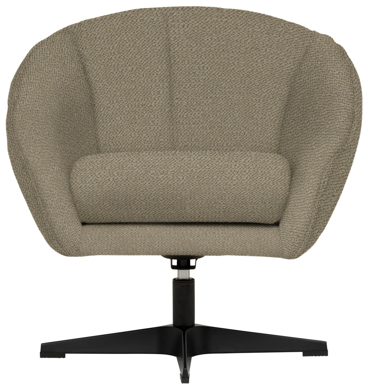 SESSEL in Chenille Taupe  - Taupe/Schwarz, Design, Textil/Metall (80/78/80cm) - Stylife