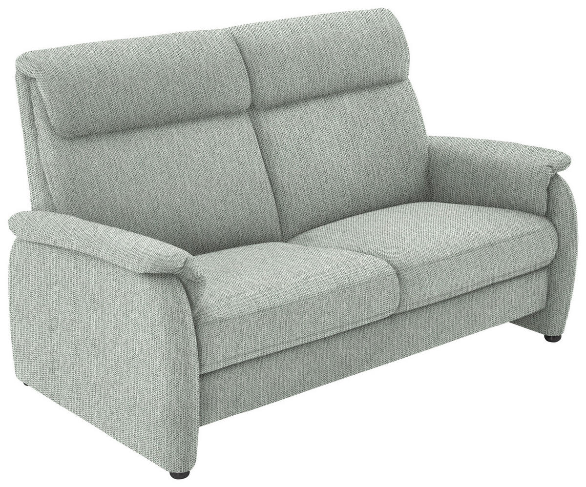 2,5-SITZER in Flachgewebe Hellgrau  - Hellgrau/Schwarz, KONVENTIONELL, Textil/Metall (178/107/97cm) - Pure Home Comfort