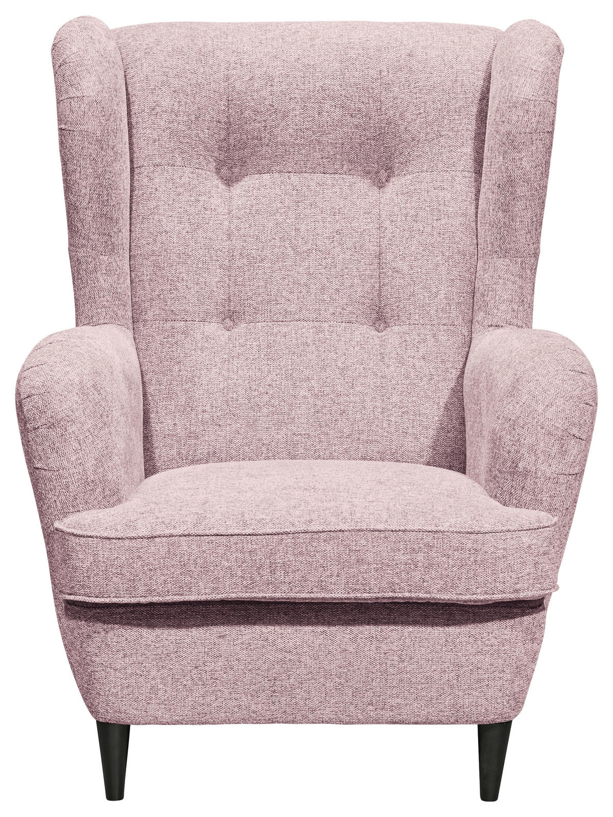 FOTELJA tekstil, drvni materijal  svijetlo ružičasta   - svijetlo ružičasta/crna, Moderno, drvni materijal/tekstil (70/101/98cm) - Hom`in