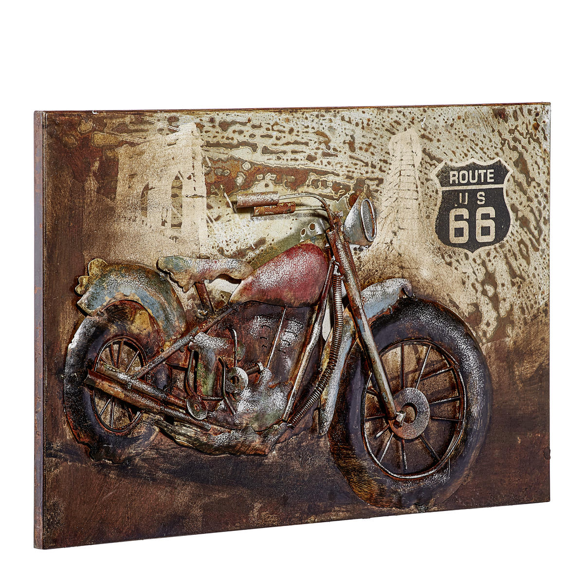 METALLBILD Fahrzeuge 60/40 cm  - Rostfarben/Multicolor, Trend, Metall (60/40cm) - Monee