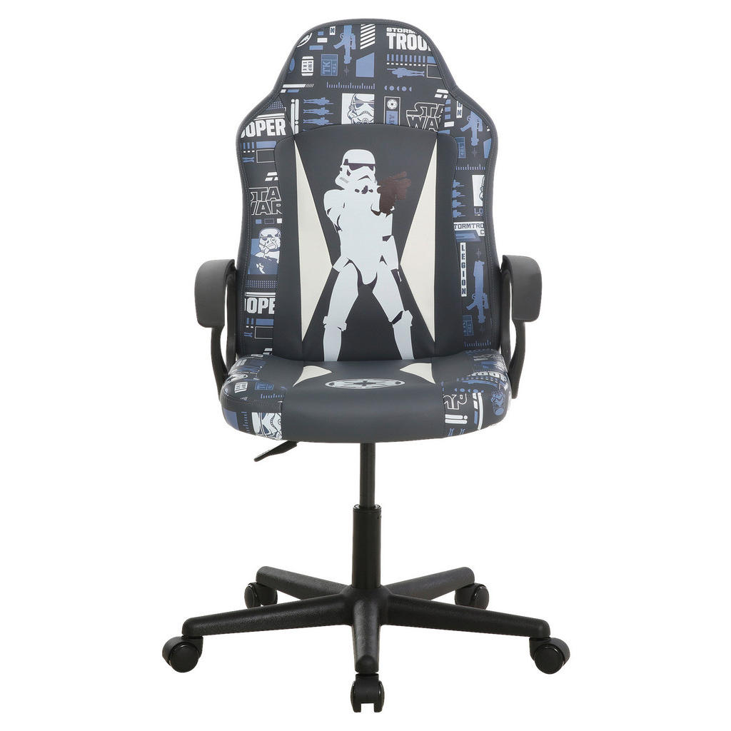 Thumbnail - Star Wars Gamingstuhl Star Wars, Grau, Schwarz, Weiß, Hellblau, Kunststoff, Textil, Graphik, Drehkreuz, 60x98.5-108x63.6...