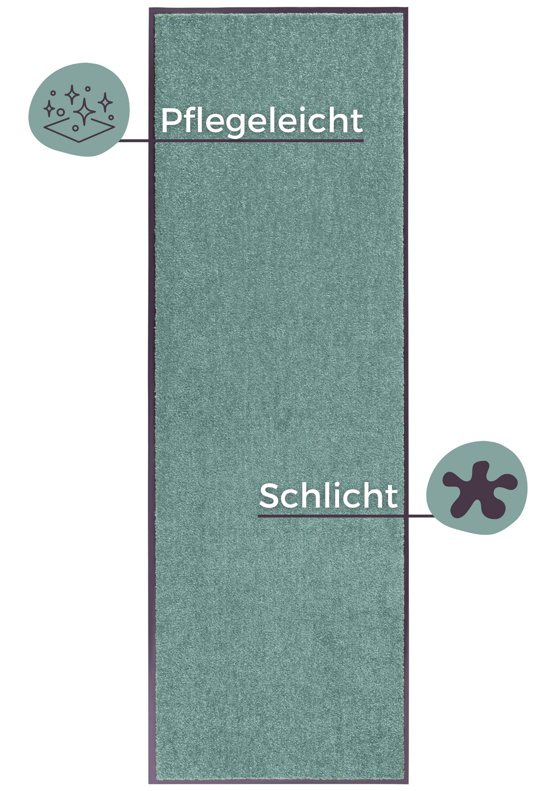 SCHMUTZFANGMATTE  60/180 cm  Grün  - Grün, Basics, Kunststoff/Textil (60/180cm)