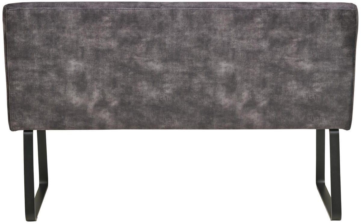 SITZBANK in Metall, Textil Dunkelgrau  - Dunkelgrau/Schwarz, LIFESTYLE, Textil/Metall (140/90/45cm) - MID.YOU