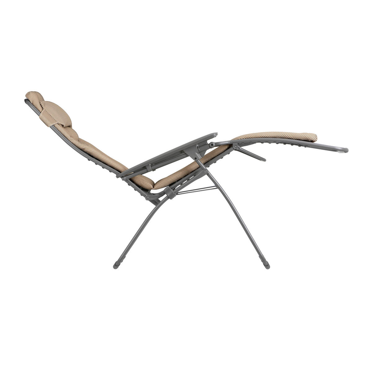 GARTEN-RELAXSESSEL Stahl  - Titanfarben/Mokka, Basics, Kunststoff/Textil (76/123/97cm) - Lafuma Mobilier