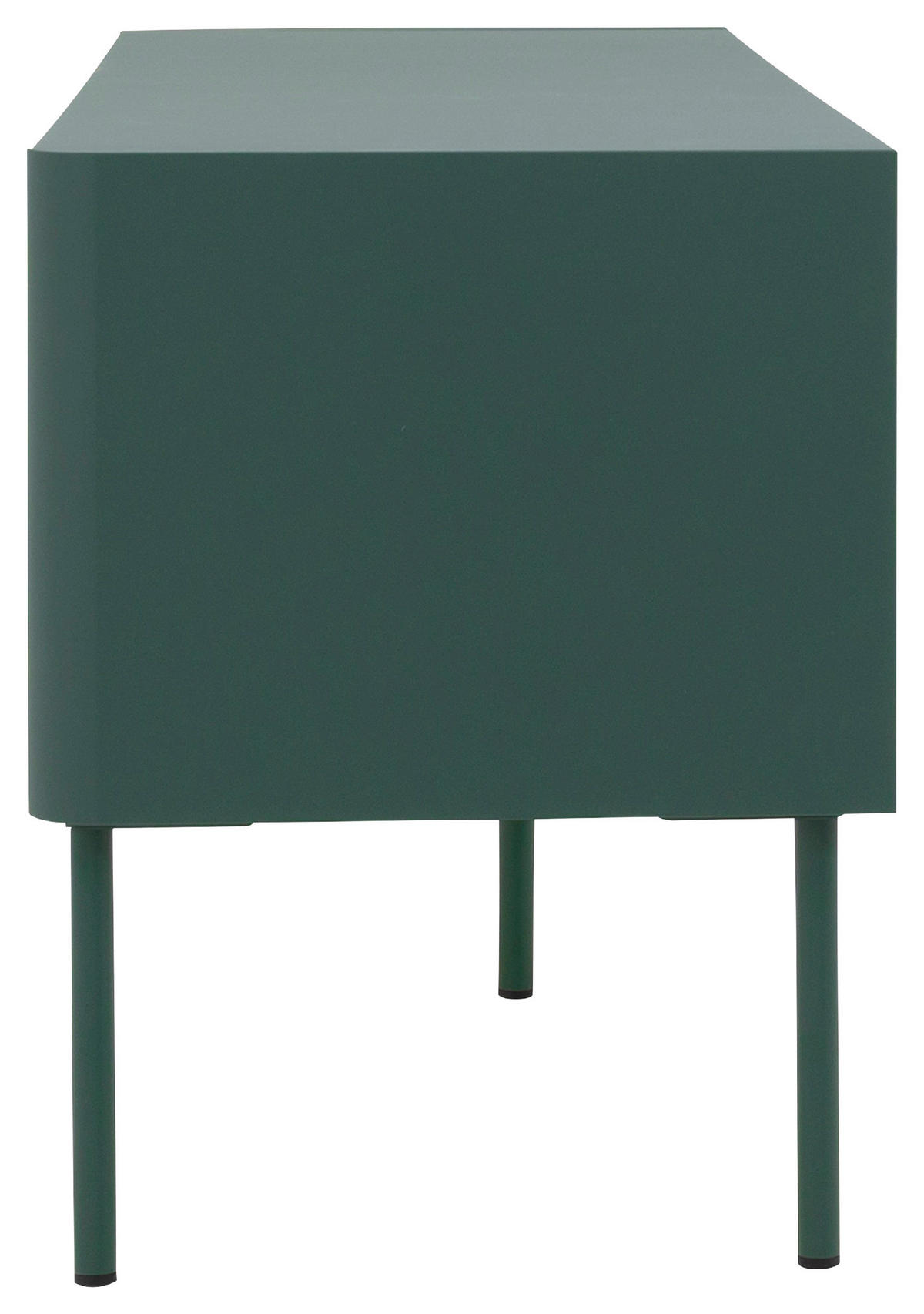 LOWBOARD Eichefarben, Dunkelgrün  - Dunkelgrün/Eichefarben, Design, Holz/Holzwerkstoff (141,5/51/39cm)