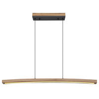 LED-HÄNGELEUCHTE 100/7/120 cm  - Dunkelbraun/Opal, KONVENTIONELL, Holzwerkstoff/Kunststoff (100/7/120cm) - Globo