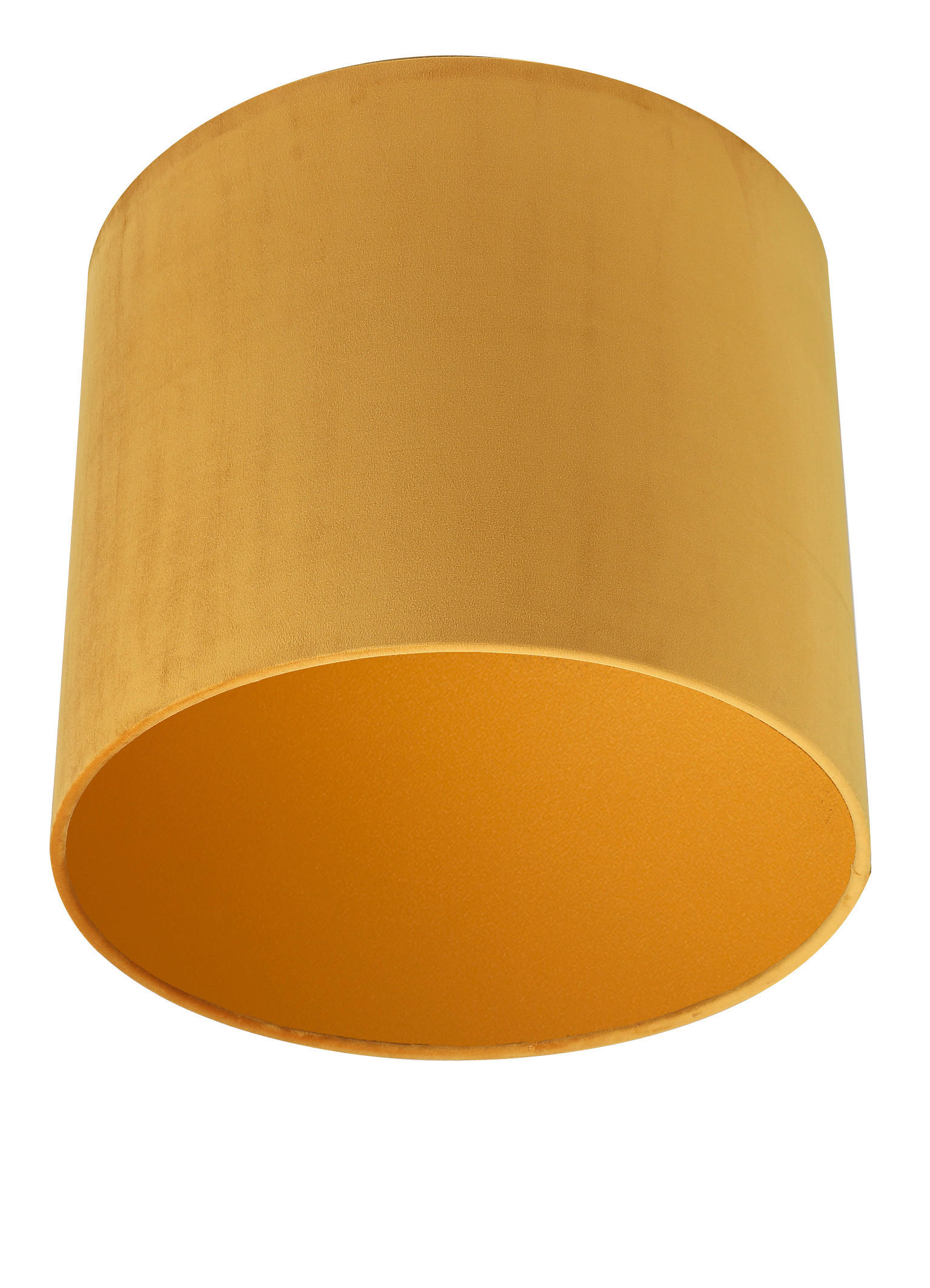 XXXLutz Leuchtenschirm Velour Gelb 24 cm