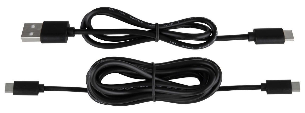 LED-Tischleuchte 2er SET - Opal/Schwarz, Design, Kunststoff (3/3/32,5cm) - Globo
