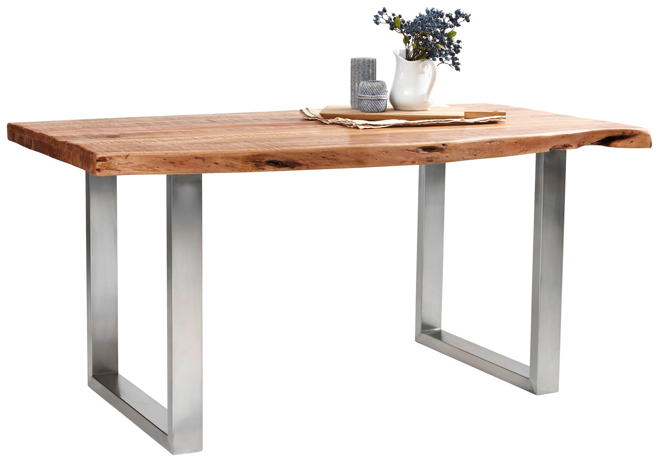 Esstisch in Holz, Metall 160/90/77 cm