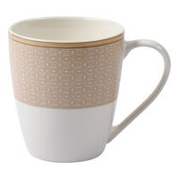 KAFFEEBECHER Geo  350 ml   - Beige/Weiß, KONVENTIONELL, Keramik (12/9/10cm) - Ritzenhoff Breker