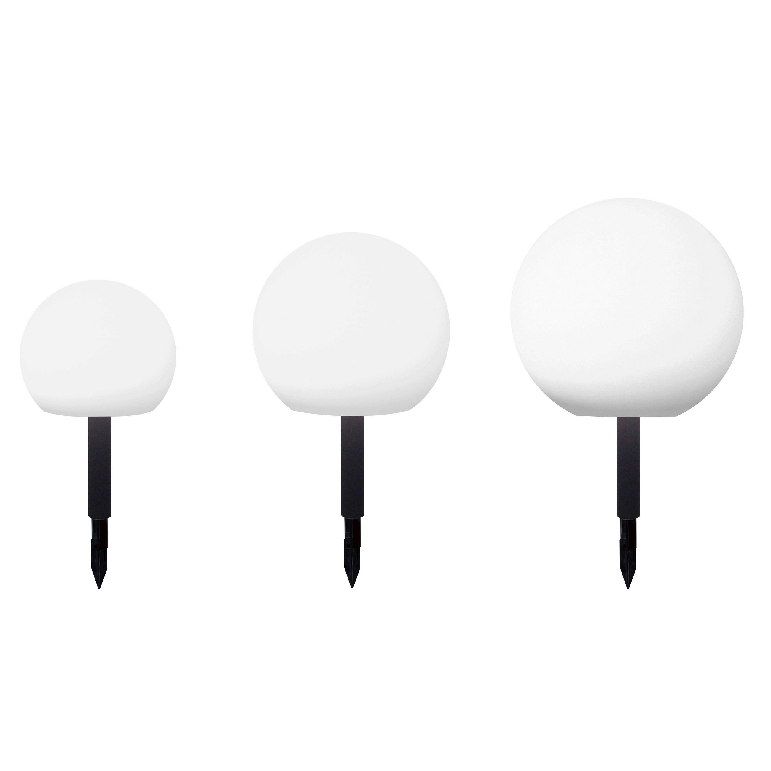 SOLARLEUCHTE Power   - Schwarz/Weiß, Basics, Kunststoff (30cm) - Ambia Garden