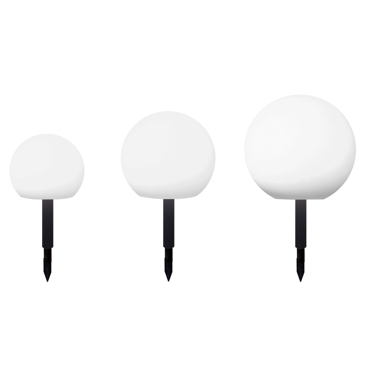 SOLARLEUCHTE Power   - Schwarz/Weiß, Basics, Kunststoff (30cm) - Ambia Garden