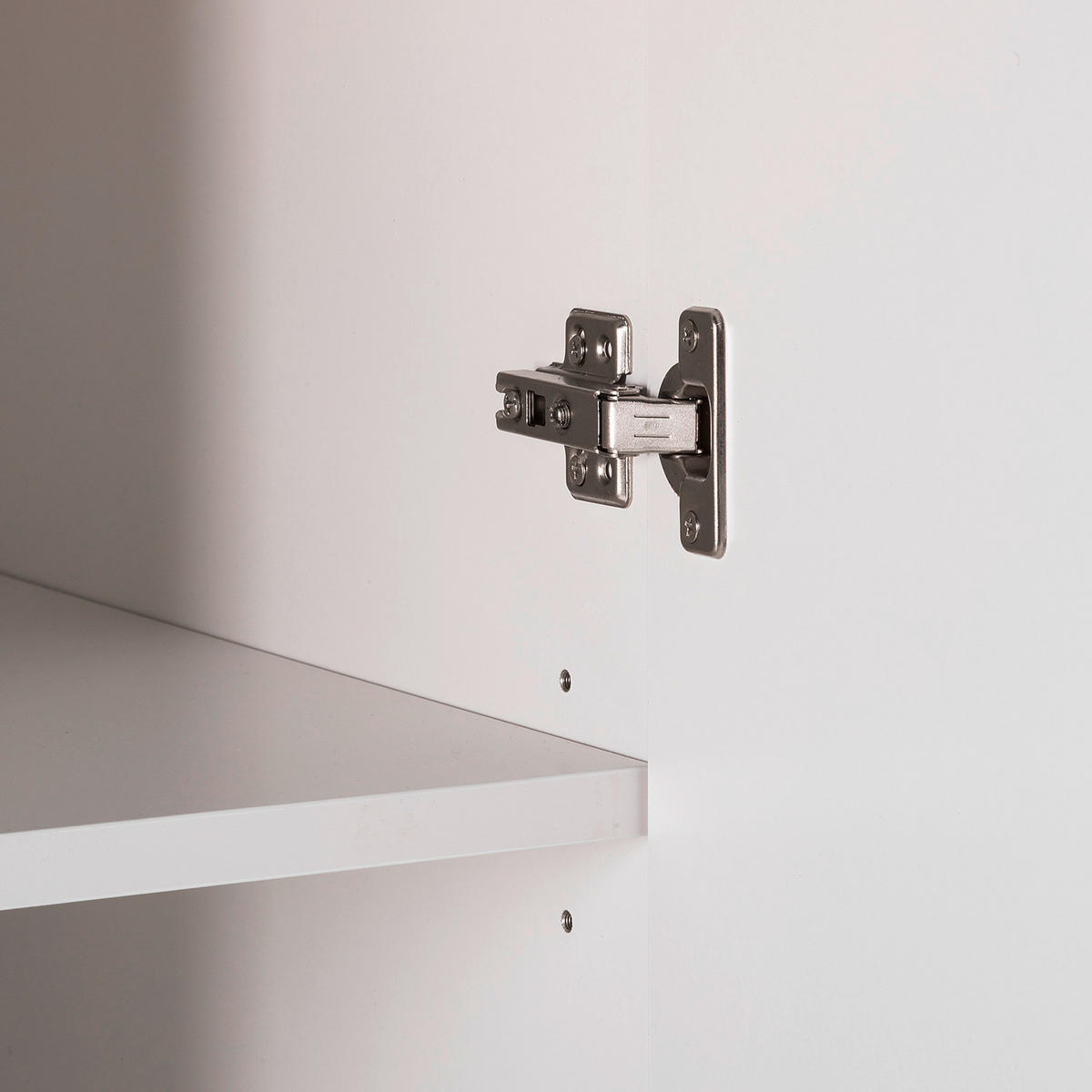 DREHTÜRENSCHRANK 154/200/60 cm 3-türig Weiß, Eichefarben  - Chromfarben/Eichefarben, Design, Holz/Holzwerkstoff (154/200/60cm) - home24