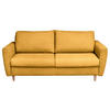 SCHLAFSOFA  in Flachgewebe Senfgelb  - Buchefarben/Senfgelb, Design, Holz/Textil (195/90/102cm) - Livetastic
