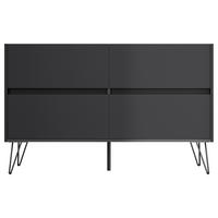 SIDEBOARD Posseik Industrial 119/75/42 cm 4 Schublade(n)  - Eichefarben/Graphitfarben, Design, Holzwerkstoff/Metall (119/75/42cm) - MID.YOU