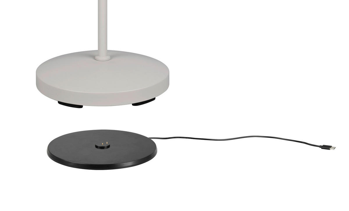 LED-STEHLEUCHTE - Transparent/Grau, Basics, Kunststoff/Metall (22/130,5cm)