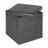 HOCKER - Schwarz, Basics, Holzwerkstoff/Textil (40/40/40cm) - Carryhome