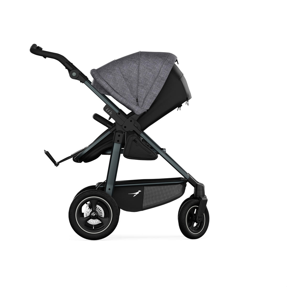 KOMBIKINDERWAGEN mono4 2-in-1 Kombikinderwagen  - Schwarz/Grau, Basics, Textil/Metall (57/111/108cm) - TFK