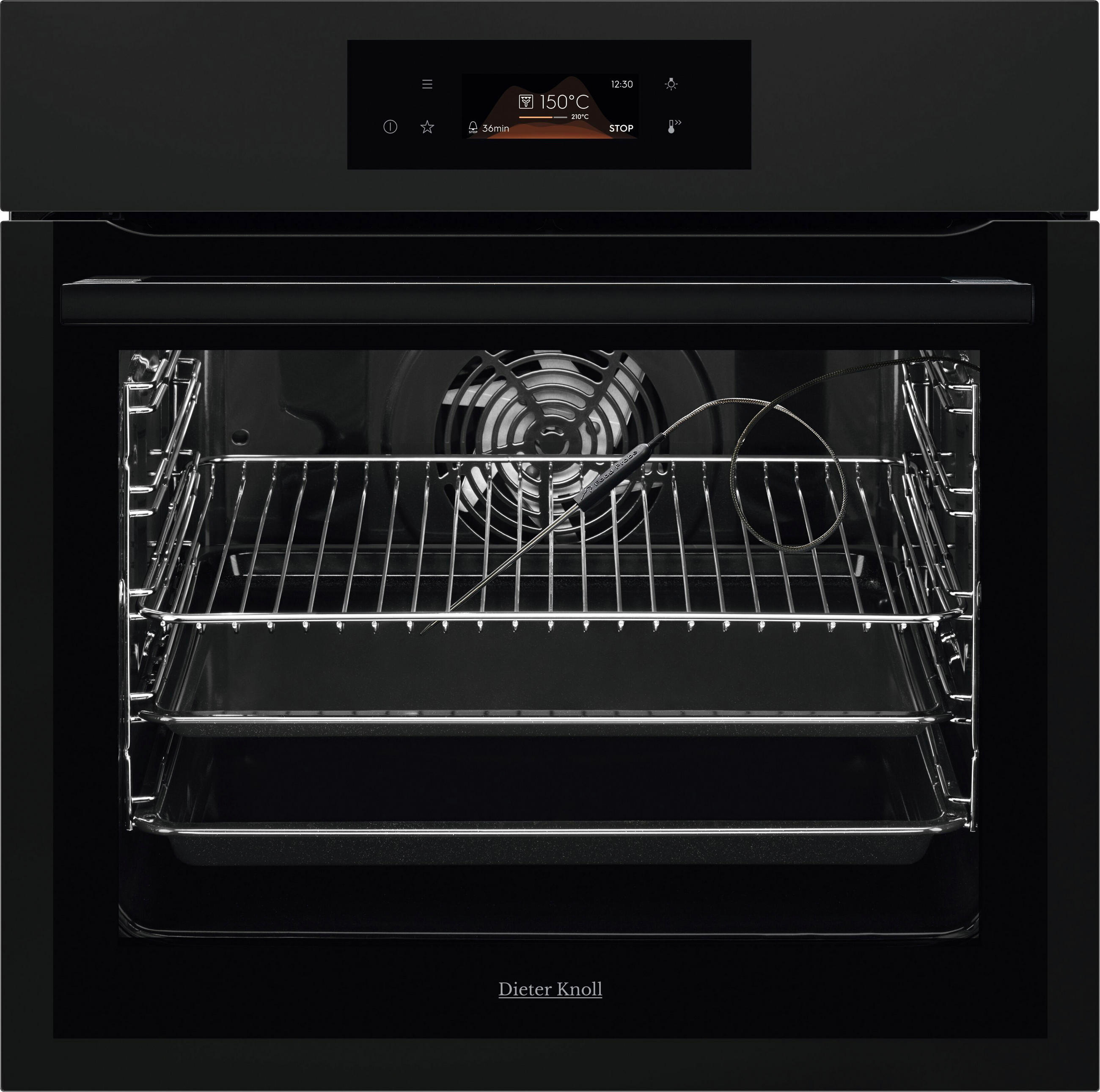 EINBAUBACKOFEN {item.attr('11398-1305','true'),[ mit Mikrowellenfunktion ]}DKP39906MK  - Schwarz, Basics, Glas/Metall (59,4/59,4/56,8cm) - Dieter Knoll