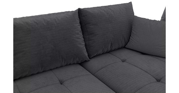 ECKSOFA Graphitfarben Cord  - Schwarz/Graphitfarben, KONVENTIONELL, Holz/Textil (298/202cm) - Carryhome