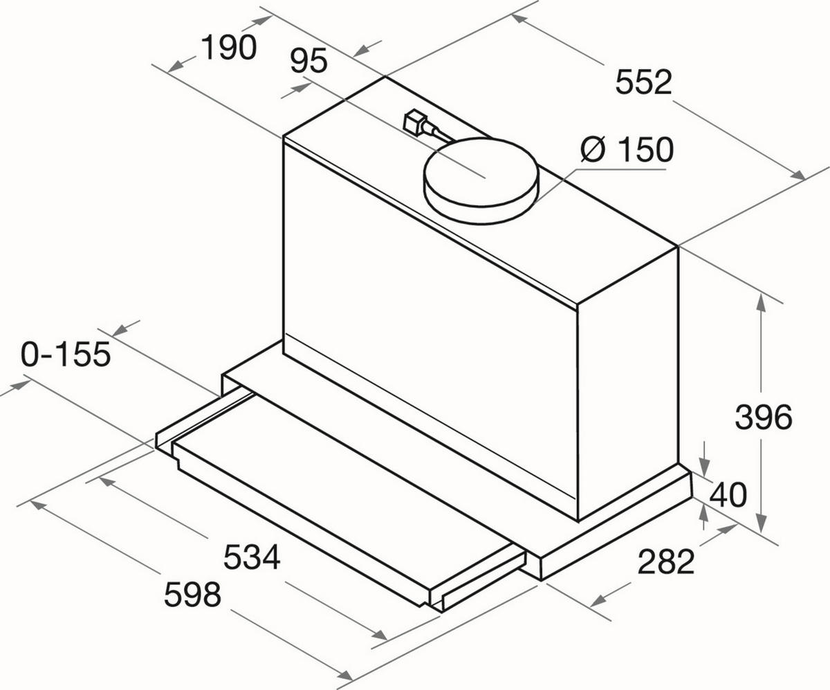 DUNSTABZUGSHAUBE DBAH 65 LM X  - Silberfarben, Basics, Metall (60/39,6/28,2cm) - Bauknecht