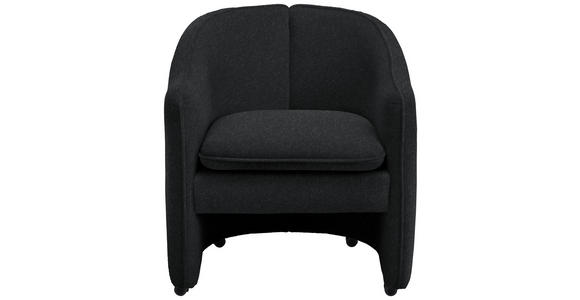 SESSEL in Textil Schwarz - Chromfarben/Schwarz, KONVENTIONELL, Kunststoff/Textil (69/78/60cm) - Venda