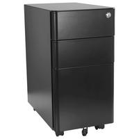 ROLLCONTAINER 30/59/50 cm  - Schwarz, MODERN, Kunststoff/Metall (30/59/50cm) - MID.YOU