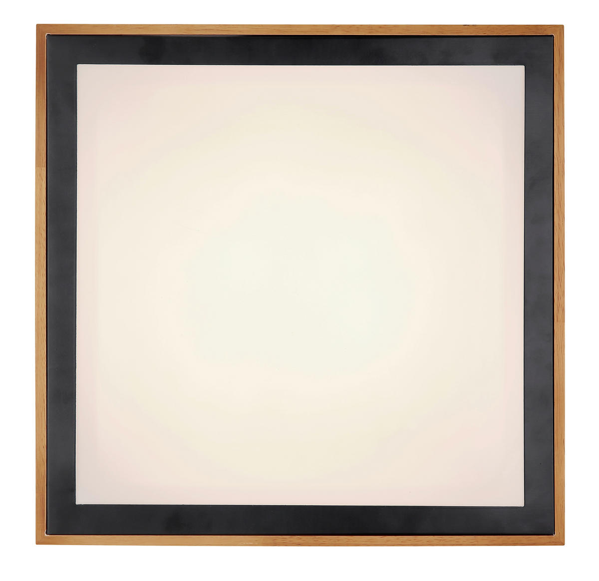 LED-DECKENLEUCHTE    39/39/9 cm  - Weiss/Schwarz, Natur, Holz/Kunststoff (39/39/9cm) - Globo