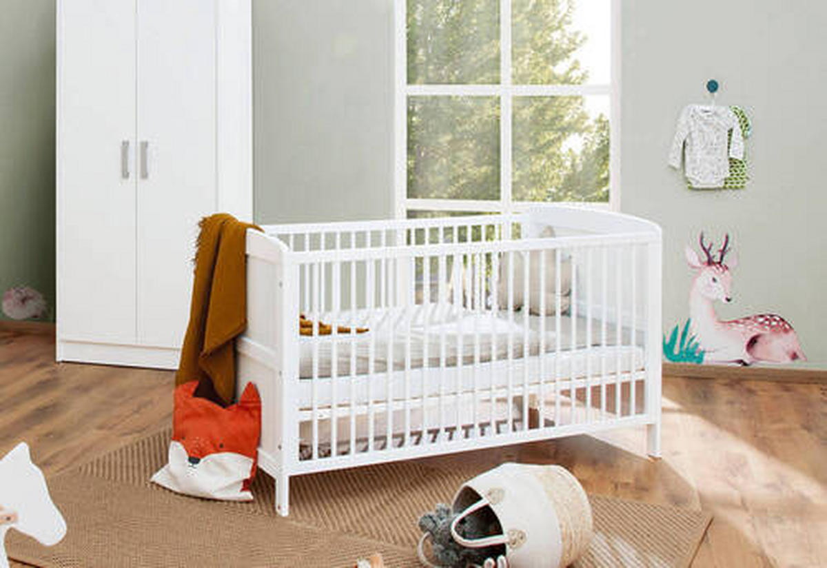 GITTERBETT PINOLINO VIKTORIA 144/76/83 cm  - Weiß, Basics, Holzwerkstoff (144/76/83cm) - Pinolino