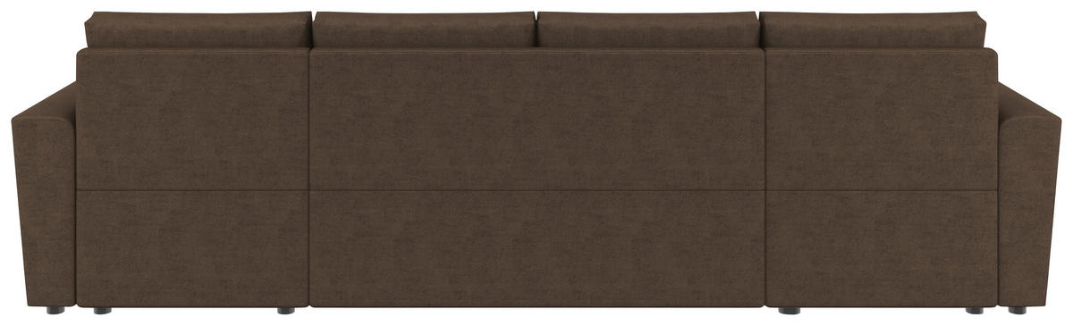 WOHNLANDSCHAFT TERMOLI Braun Jacquard  - Schwarz/Braun, Design, Kunststoff/Textil (155/296/155cm) - MID.YOU