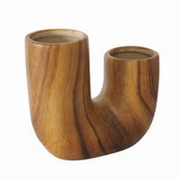 VÁZA, keramika, 15/17 cm - hnedá, Basics, keramika (17/7/15cm)