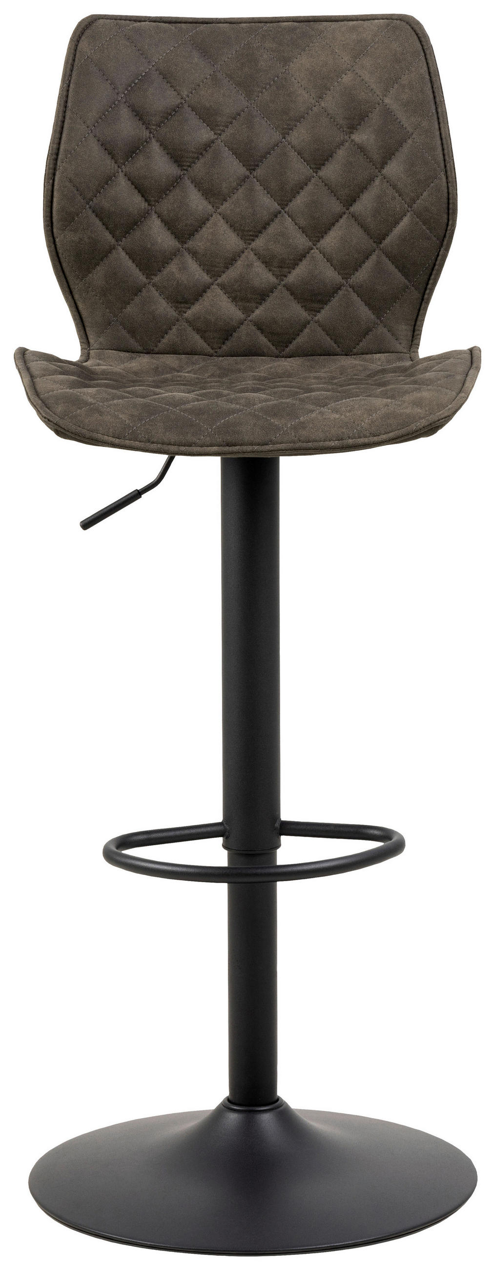 TABURET DE BAR in textil antracit  - antracit/negru, Modern, metal/textil (45,5/116/50,5cm) - MID.YOU