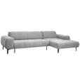 ECKSOFA in Chenille Greige  311/167 cm  - Greige/Schwarz, Design, Textil/Metall (311/167cm) - Xora