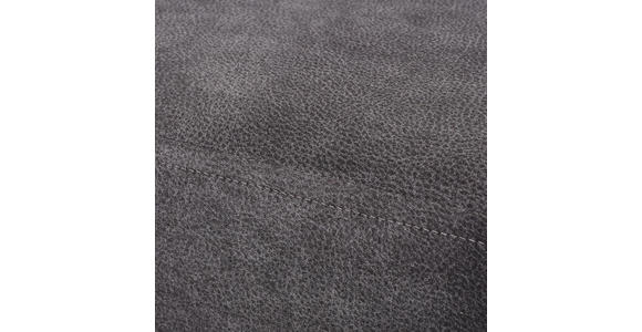 Wohnlandschaft inkl.Funktionen Dunkelgrau Lederlook - Dunkelgrau/Schwarz, KONVENTIONELL, Textil/Metall (194/257cm) - Cantus