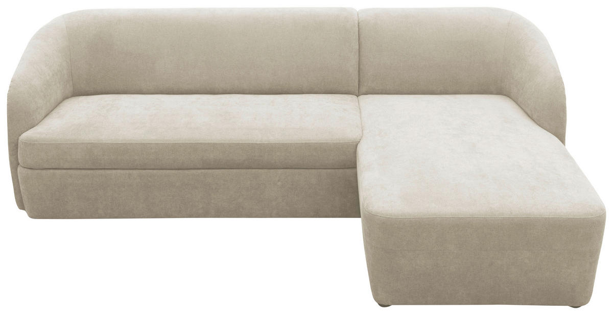 ECKSCHLAFSOFA  100 033 Creme Webstoff  - Taupe/Creme, MODERN, Kunststoff/Textil (230/148-204cm) - Livetastic
