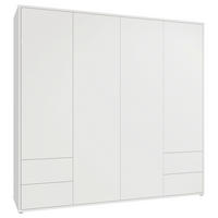 DREHTÜRENSCHRANK 224/214/60 cm,  in Weiß, 4-türig  - Weiß, Trend, Holzwerkstoff (224/214/60cm) - Carryhome