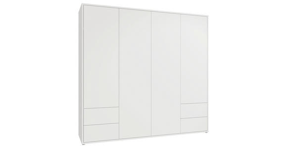 DREHTÜRENSCHRANK 224/214/60 cm,  in Weiß, 4-türig  - Weiß, Trend, Holzwerkstoff (224/214/60cm) - Carryhome