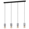 HÄNGELEUCHTE 92,5/5,5/110 cm  - Schwarz/Grau, Basics, Stein/Metall (92,5/5,5/110cm) - Eglo