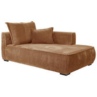 RÉCAMIERE in Cord Rostfarben  - Rostfarben/Schwarz, Design, Holz/Textil (207/75/121cm) - MID.YOU