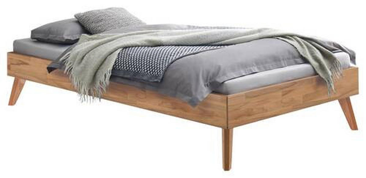 BETT 90/200 cm  in Buchefarben   - Buchefarben, Konventionell, Holz (90/200cm) - Hasena