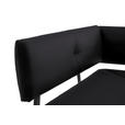 ECKBANK 150/190 cm  in Schwarz  - Schwarz, MODERN, Textil/Metall (150/190cm) - Cantus