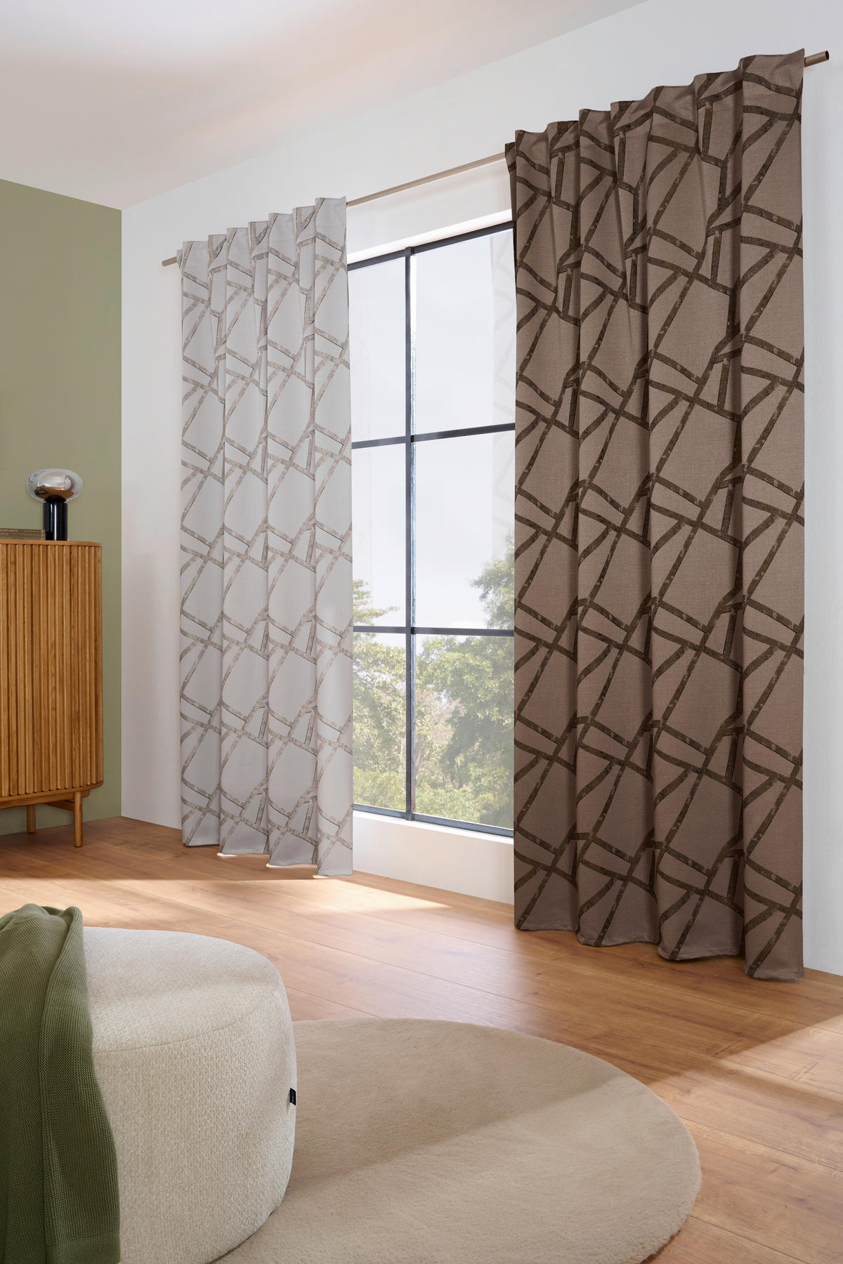 HOTOVÝ ZÁVES, nepriehľadné, 140/245 cm - strieborná, Design, textil (140/245cm) - Esposa