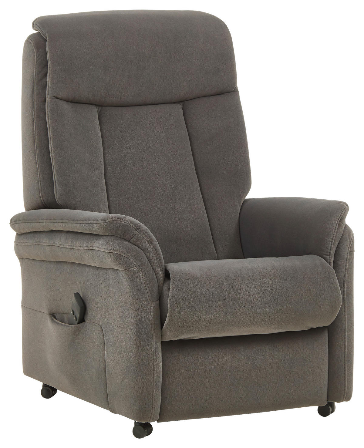 FERNSEHSESSEL  mit Relaxfunktion, Aufstehhilfe, Fußteilverstellung Mikrofaser Dunkelgrau  - Dunkelgrau, KONVENTIONELL, Kunststoff/Textil (74/107/84cm) - Valdera