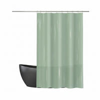 DUSCHVORHANG ROMANA 180/180 cm  - Grün, Basics, Kunststoff (180/180cm) - MSV