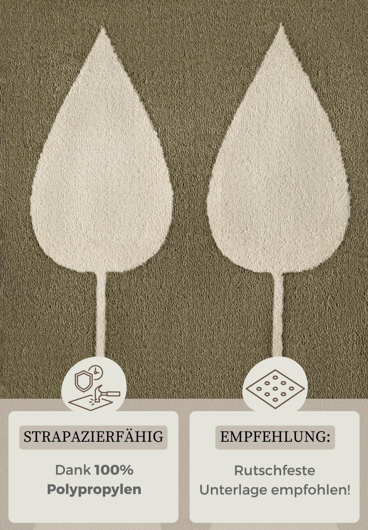 KINDERTEPPICH 120/170 cm Adventures  - Creme/Olivgrün, Design, Kunststoff/Textil (120/170cm)
