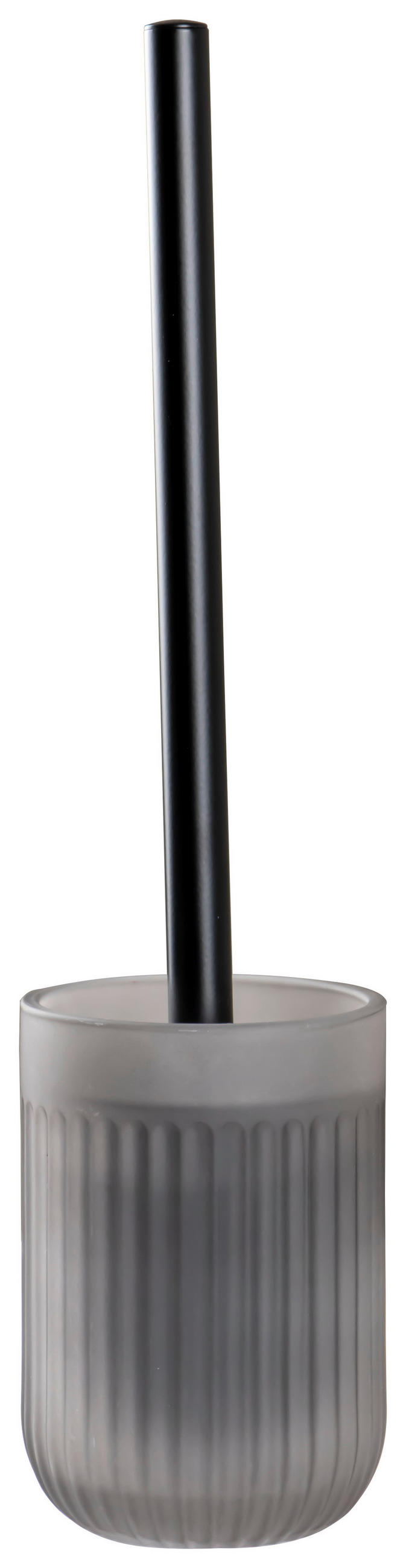 WC-BÜRSTENGARNITUR Metall  Kunststoff   - Schwarz/Grau, Basics, Glas/Kunststoff (9/36,5/9cm) - Sadena