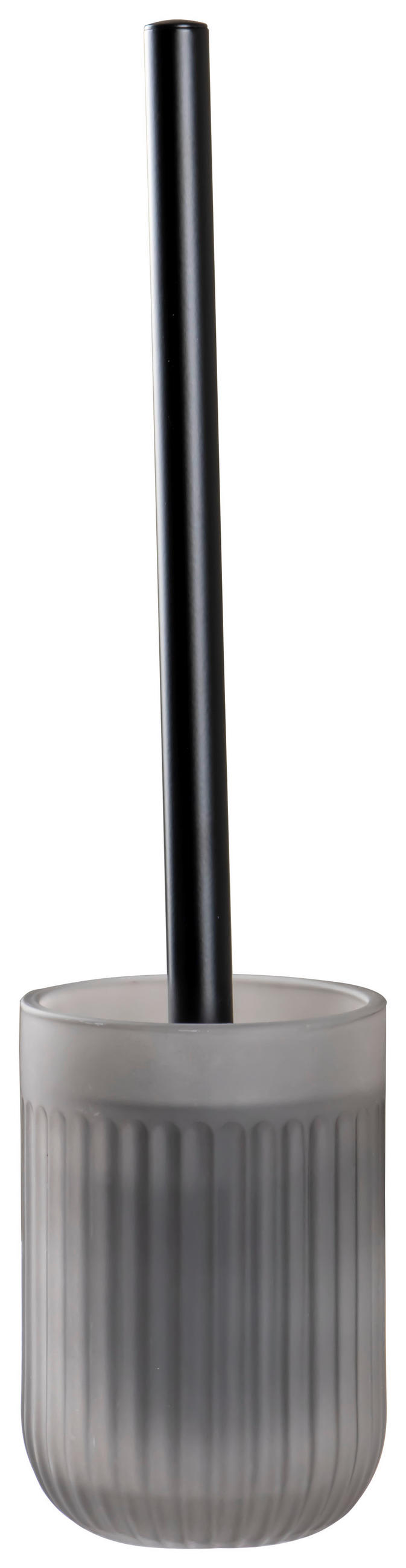 WC-BÜRSTENGARNITUR in Metall  Kunststoff   - Schwarz/Grau, Basics, Glas/Kunststoff (9/36,5/9cm) - Sadena